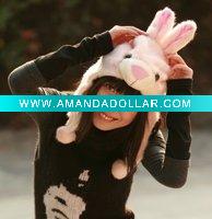 plush rabbit hat, animal hat