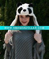 Wholesale plush panda hats party hats animal shape hats