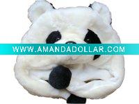 Wholesale plush panda hats winter hats animal shape hats
