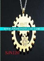 Wholesale stainless steel pendant with rhinestone necklace