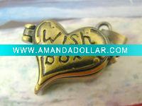 Magic antique copper plated prayer box pendant /necklace