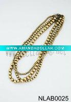 Wholesale Golden bead Necklace NLAB0025
