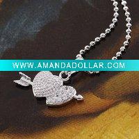 Wholesale Rhodium plated pendant (110112-02)