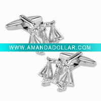 Silver finish cufflinks