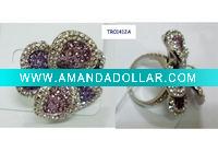 Wholesale Costume Fashion Rings Flower-shaped Ring