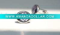 New style shining fabric cufflink