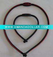 Wholesale silicone necklace health necklace new silicon titanium necklace