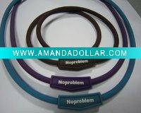 Wholesale fashion silicone titanium pain relief sports bracelet