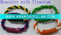 Fashion Silicone Titanium bracelet