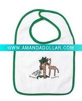 Wholesale certified organic cotton baby bibs