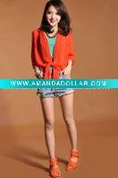 Wholesale [zb03039] Guaranteed 100% wholesale and retail pleated design look through chiffon lady cardigan
