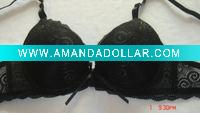 Wholesale Nylon Lace With Middle RibbonPush Up Sexy Bra