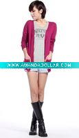 Wholesale [db2508] 2011 new designer wholesale retial conciseness elegant mash-up cotton lady knit cardigan