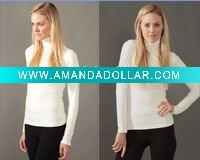 Long Sleeve Turtleneck Top/Ladies long sleeve tank top