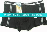 men's black boxer underpant
