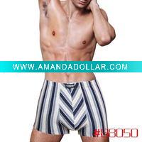 Wholesale stripe pattern men's cotton boxer short