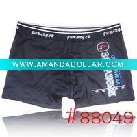 Wholesale cheap stock men's cotton boxer short