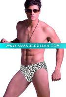 male printed brief
