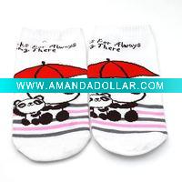 Wholesale Cotton panda jacquard Anti-Skid Infant Socks