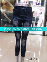Wholesale fashion lady's denim leggings