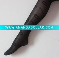 Wholesale 60D black patterned microfibre tights