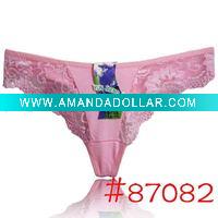 lace trim cotton thong stock g-string