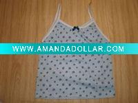 Wholesale lady lace elastan print singlet