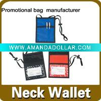 fashion neck wallet/neck purse/pvc wallet