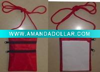 promotional ployester neck wallet