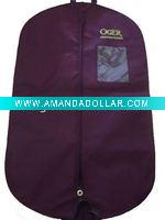dark red non woven embroidery storage garment suit cover