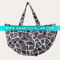 Wholesale fan shape cotton beach bag