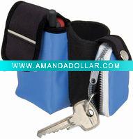 Blue Mobile phone bag with small zip pocket