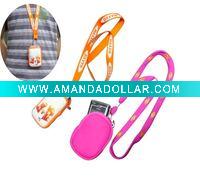 Wholesale lanyard/neoprene/water-proof/mobile phone bag/phone punch/phone sock
