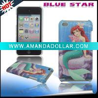 mermaid design hard shell case for touch 4g