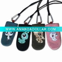 Wholesale silk screen printing mobile phone pouch