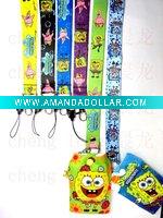 Wholesale Spongebob mobile phone lanyards