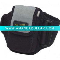Wholesale digital camera neoprene arm pouch with rubber LOGO