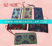 Wholesale chinese new design line wallet bag with beautiful pattern ,jute wallet bag