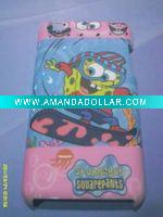 cute spongebob pattern abs/pc plastic case for i touch 4