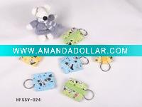 Wholesale Fashion Leather Key Ring pu key ring pvc key ring factory