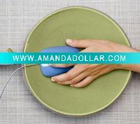 Round foldable mouse patch bag -green