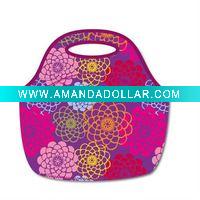 fashionable 3mm neoprene lunch pouch with sublimation printing