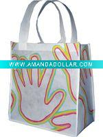 Promotional non woven bag with silk print