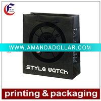Wholesale 2011 fashionable black paper shopping bag