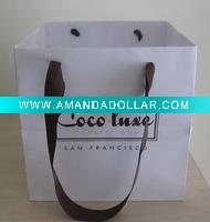 Wholesale recycle reusable kraft shopping bag