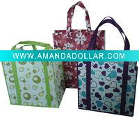 Wholesale green non woven fabric shopping bag