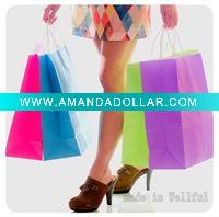 Wholesale Kraft Paper Shopping Bag (WF-17061)