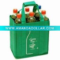 Wholesale Green durabele wine nonwoven bag