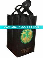 Wholesale Durable Non woven 4 bottle wine bag