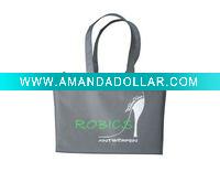 Wholesale grey non-woven handled suit and shoe bag